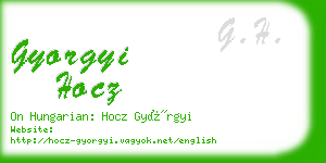 gyorgyi hocz business card